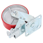 4 Pcs 6" × 2" Swivel Caster Wheels Industrial Casters (2 With Brakes, 2 Without)