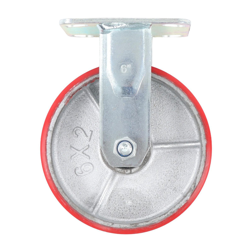 4 Pcs 6" × 2" Swivel Caster Wheels Industrial Casters (2 With Brakes, 2 Without)