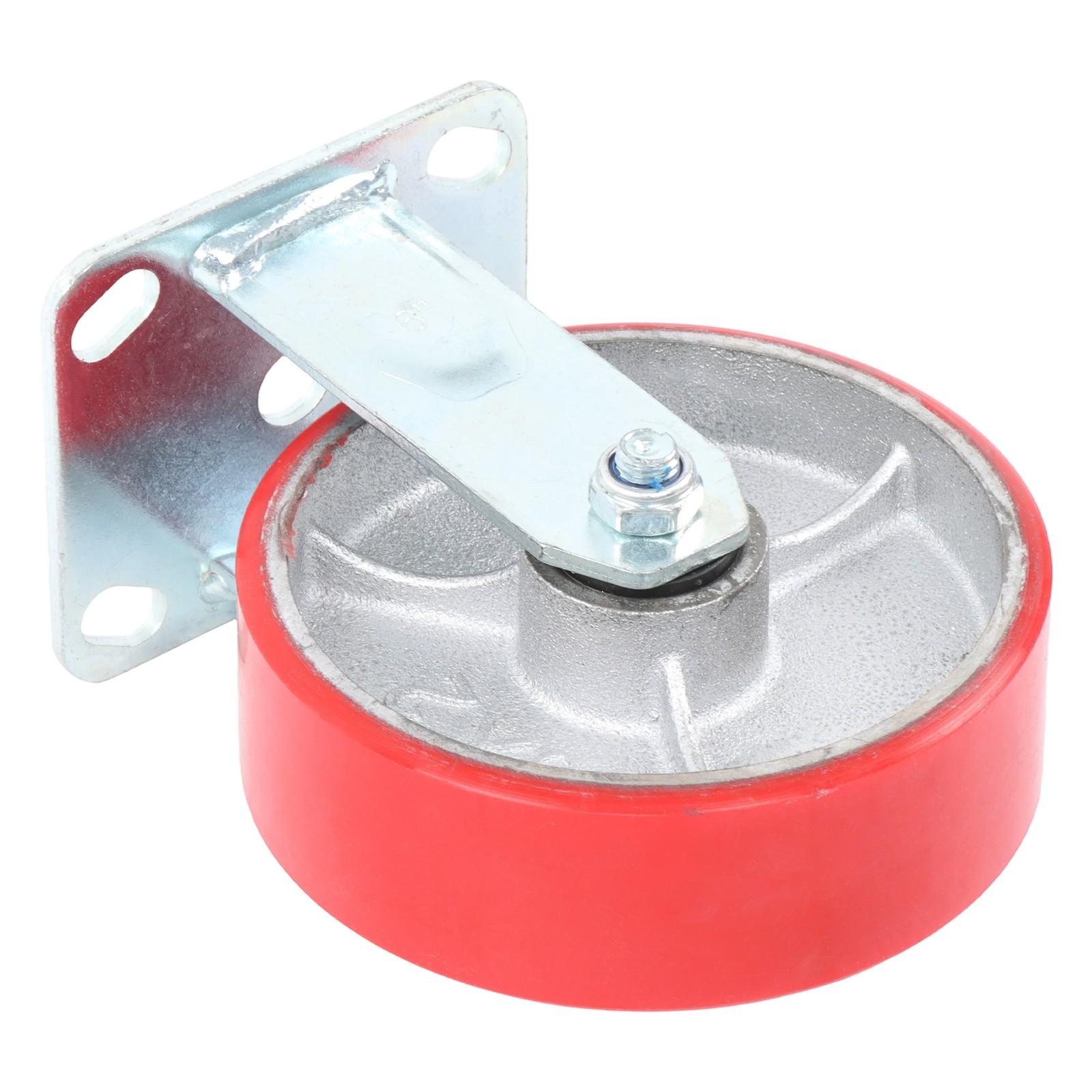 4 Pcs 6" × 2" Swivel Caster Wheels Industrial Casters (2 With Brakes, 2 Without)