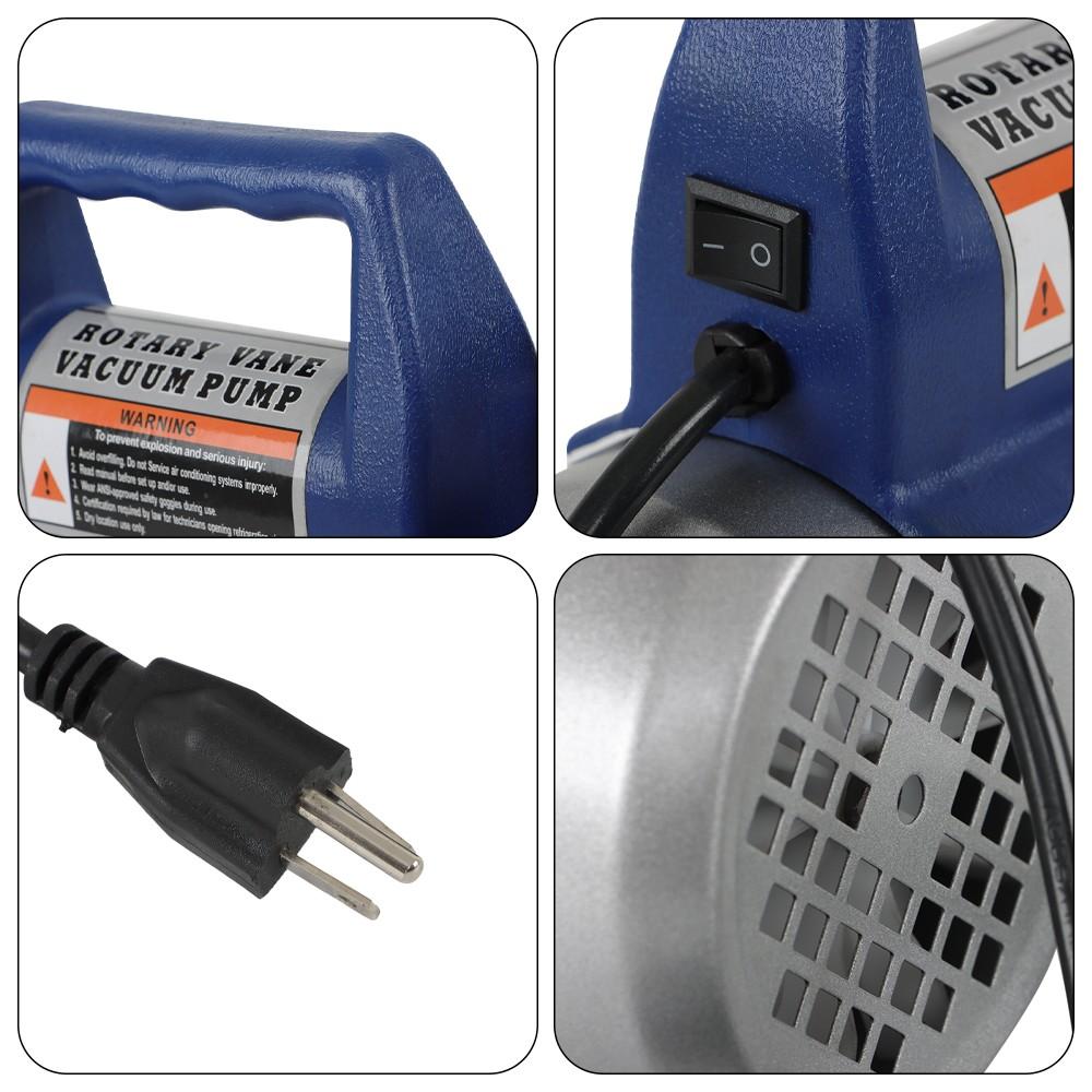 Single Stage Rotary Vane Air Vacuum Pump 1/3 HP 4.5 CFM 110V