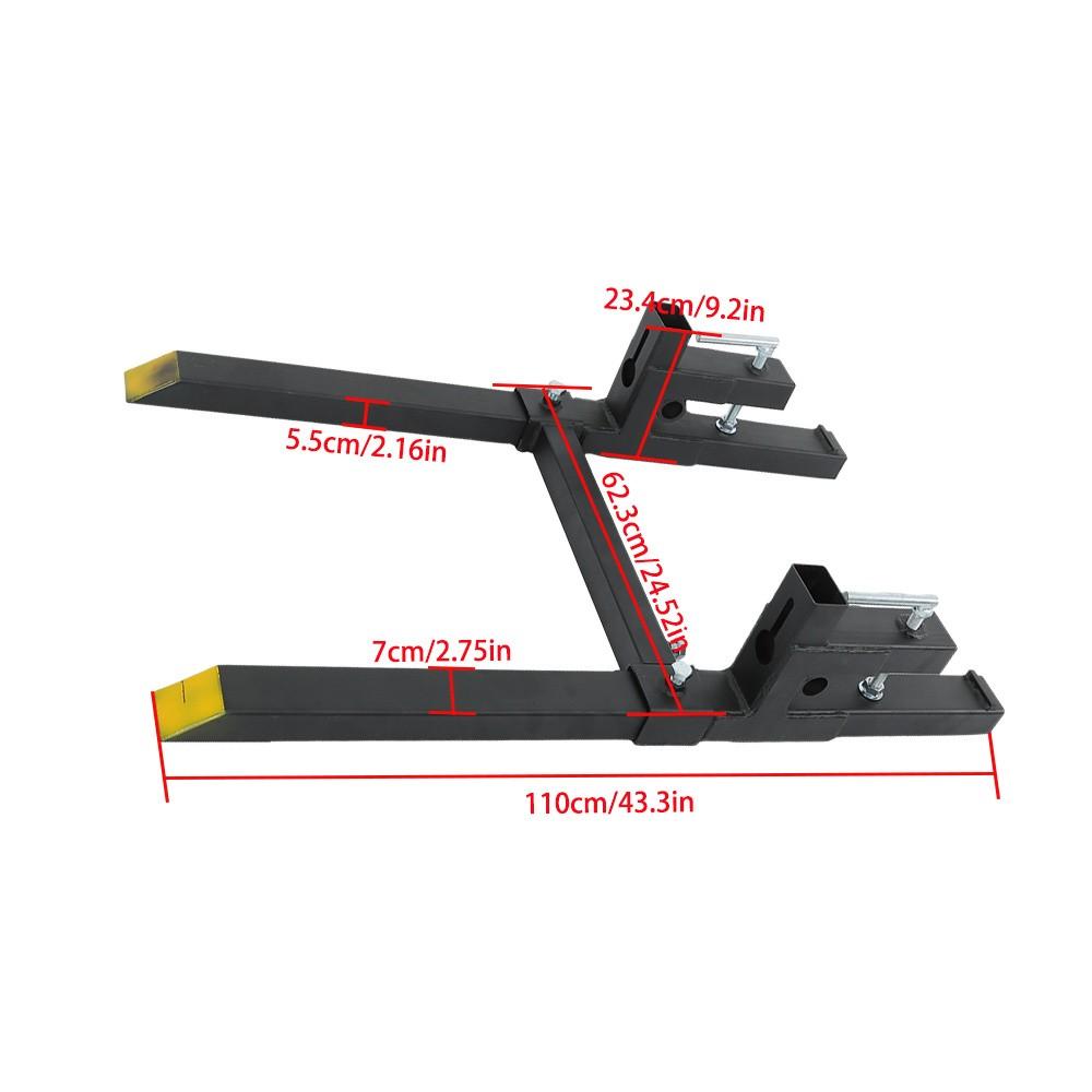 43 Inch Clamp on Pallet Forks 2000lbs Heavy Duty Quick Attach Bucket Fork