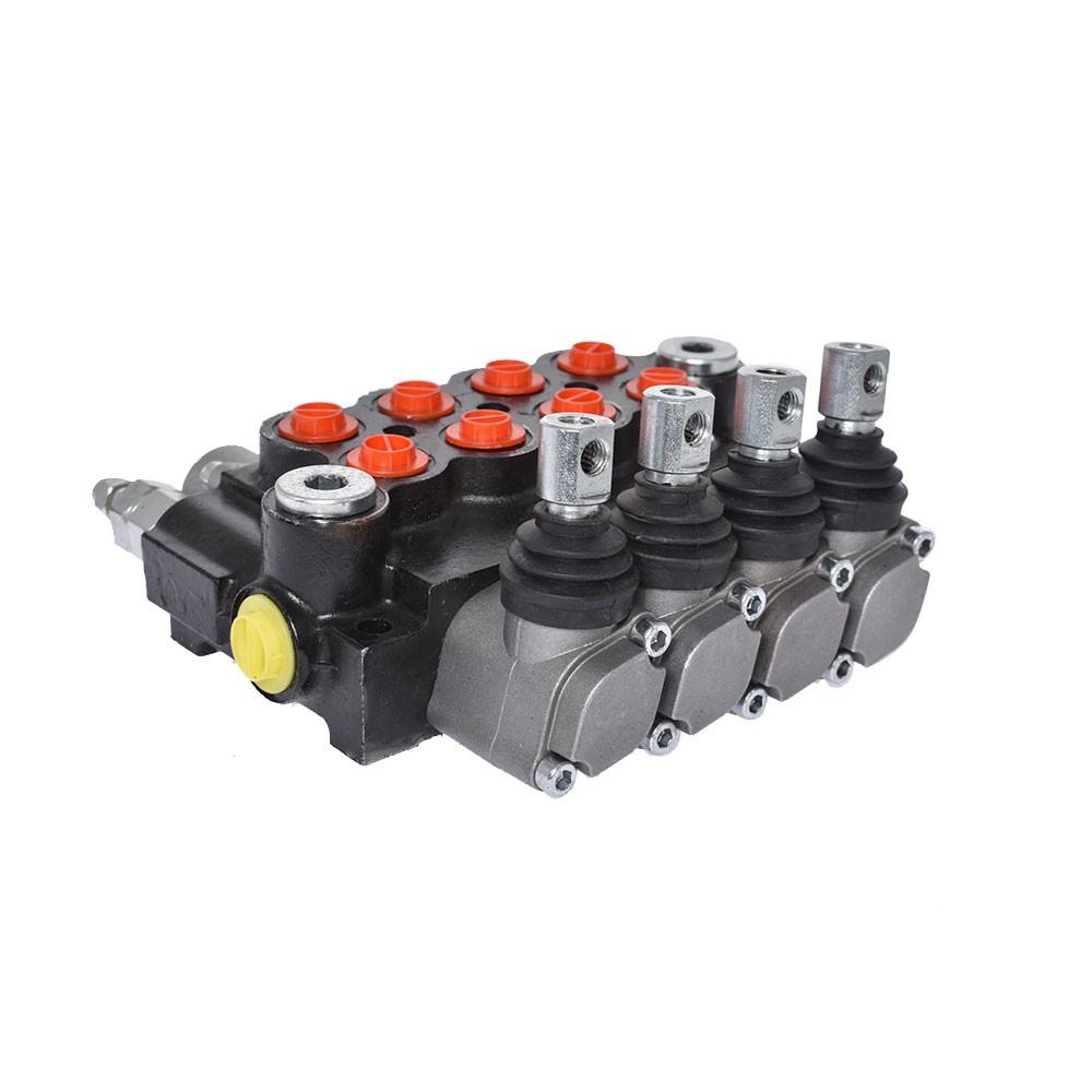 Hydraulic Monoblock Double Acting Control Valve 4 Spool 11 GPM SAE Ports 3625PSI