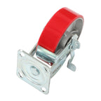 4 Pack 6" × 2" Heavy Duty Polyurethane Swivel Caster Wheels With Side Brakes