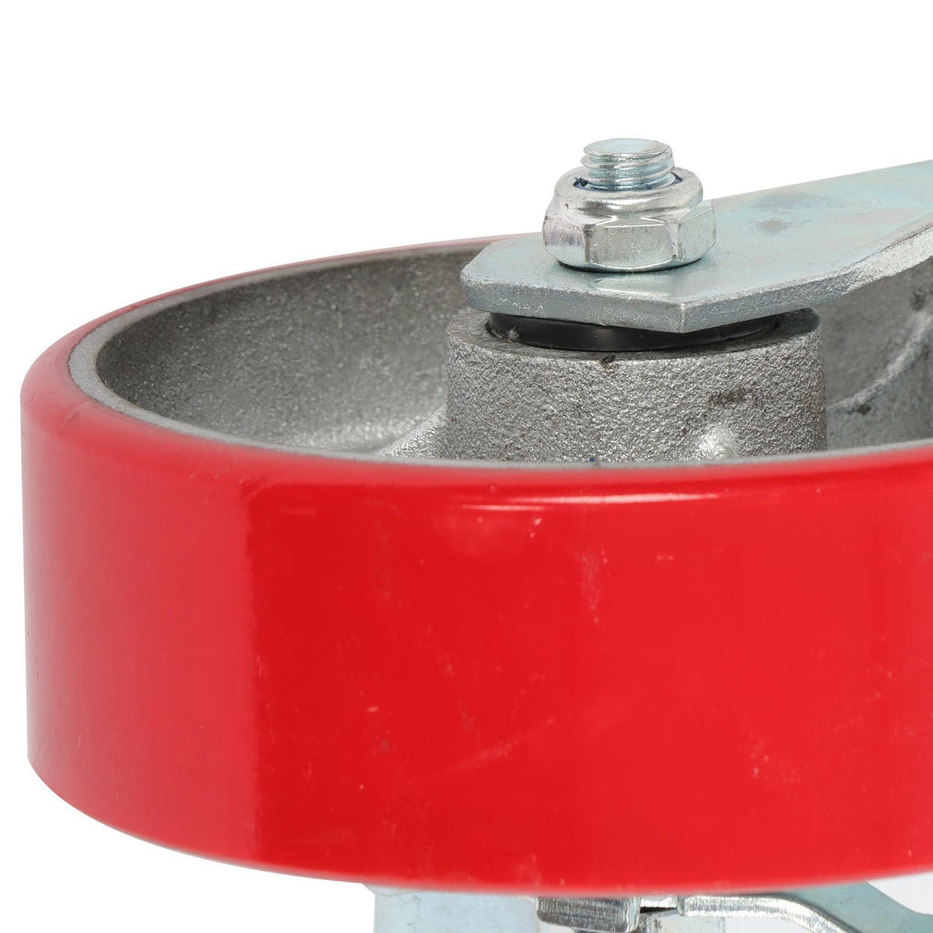 4 Pack 6" × 2" Heavy Duty Polyurethane Swivel Caster Wheels With Side Brakes