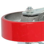4 Pack 6" × 2" Heavy Duty Polyurethane Swivel Caster Wheels With Side Brakes