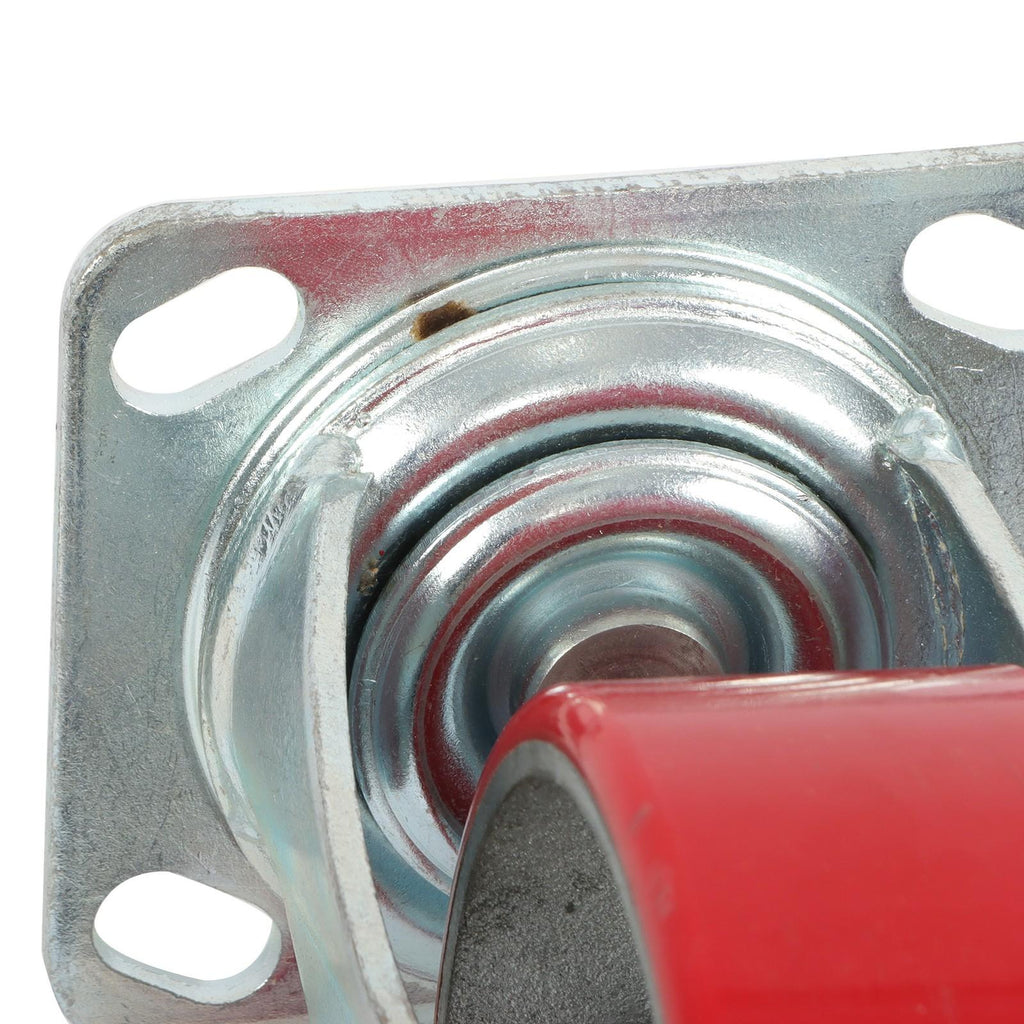 4 Pack 6" × 2" Heavy Duty Polyurethane Swivel Caster Wheels With Side Brakes