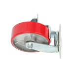 4 Pack 6" × 2" Heavy Duty Polyurethane Swivel Caster Wheels With Side Brakes