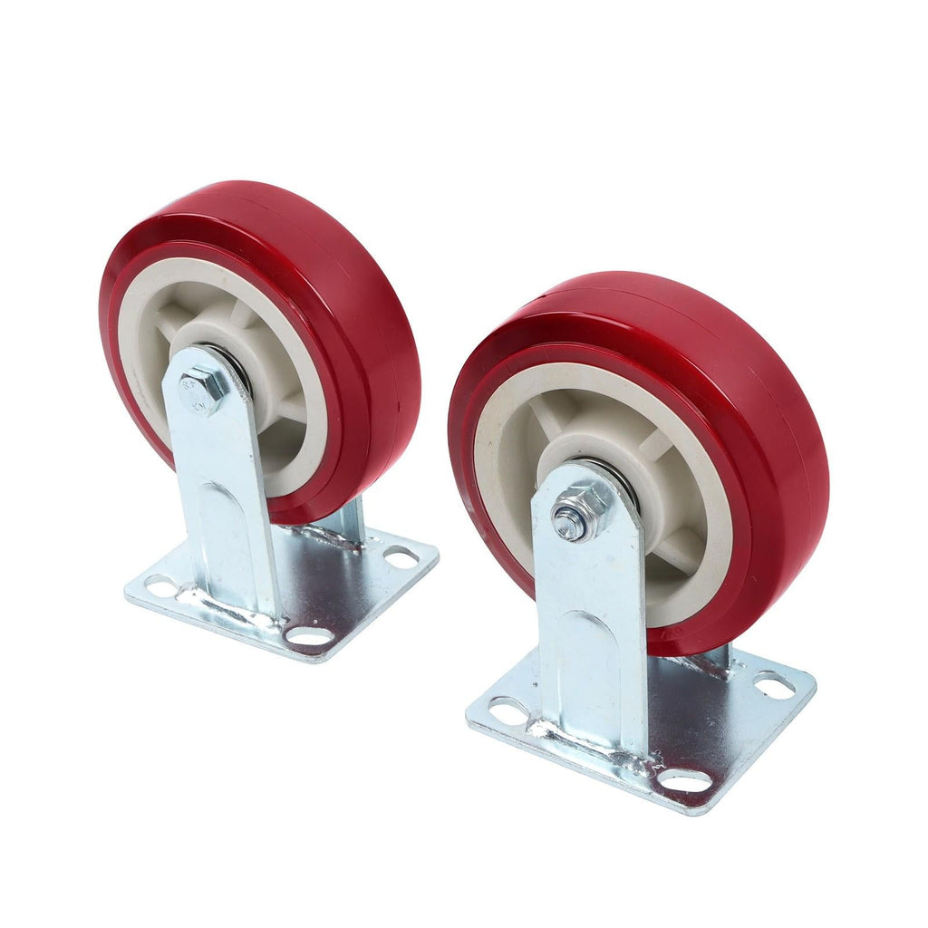 4 Pcs 6" × 2" Swivel Caster Wheels Heavy Duty 2 With Side Brake,2 Without Brakes