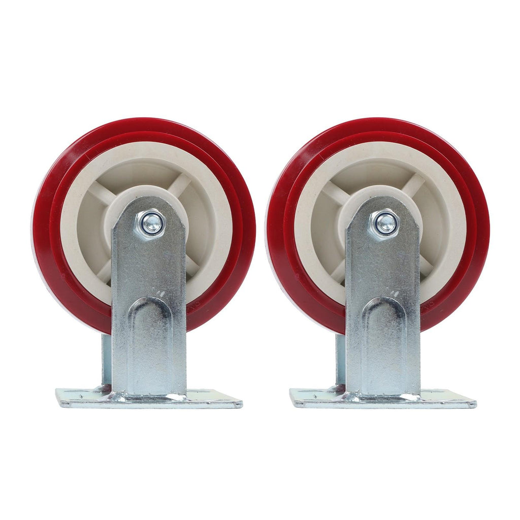 4 Pcs 6" × 2" Swivel Caster Wheels Heavy Duty 2 With Side Brake,2 Without Brakes