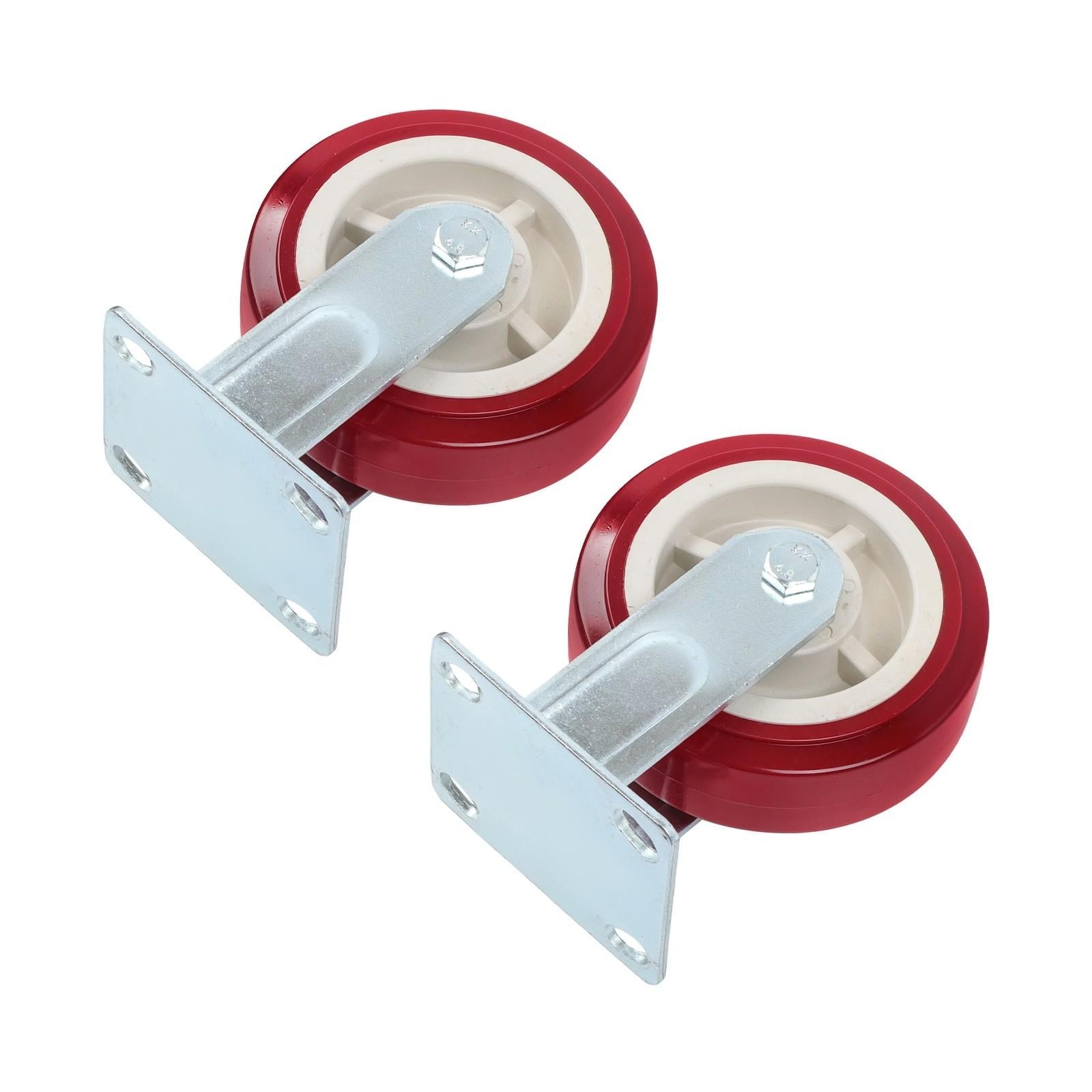 4 Pcs 6" × 2" Swivel Caster Wheels Heavy Duty 2 With Side Brake,2 Without Brakes