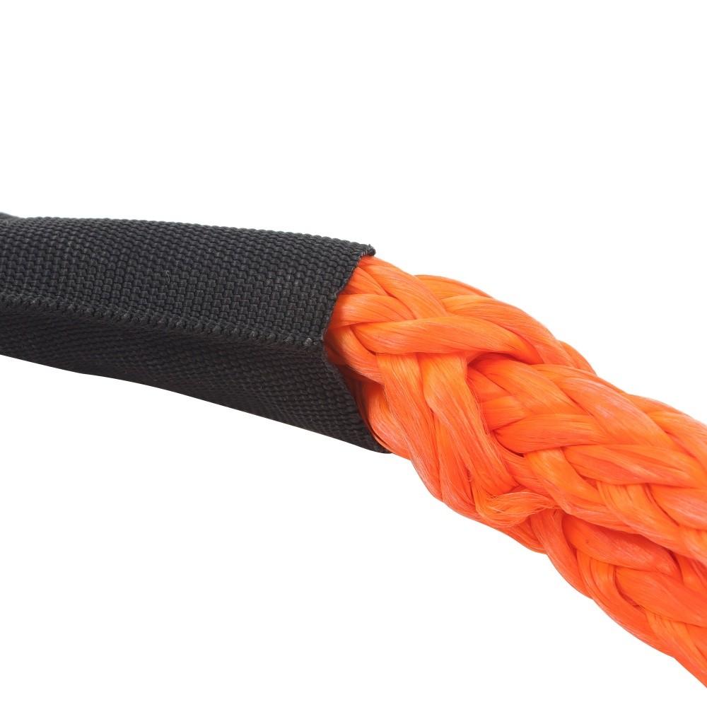 1"×30‘ Kinetic Recovery Tow Rope Orange Heavy Duty Energy Rope W/ 2 Shackles