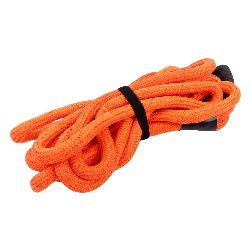 1"×30‘ Kinetic Recovery Tow Rope Orange Heavy Duty Energy Rope W/ 2 Shackles