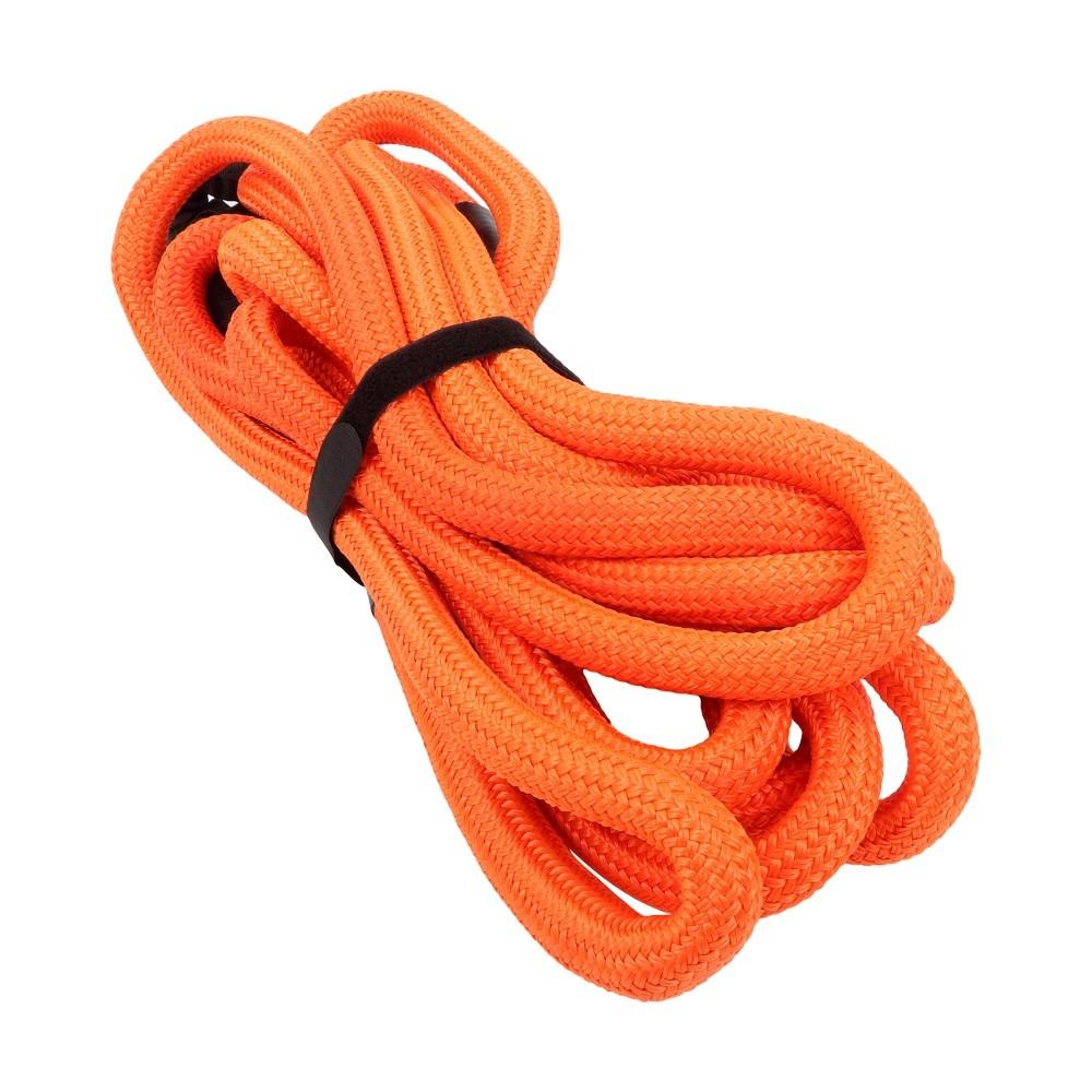 1"×30‘ Kinetic Recovery Tow Rope Orange Heavy Duty Energy Rope W/ 2 Shackles