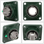 6pcs Self-Aligning UCF210-32 Pillow Block Bearing 4-Bolt 2" Bore Solid Base