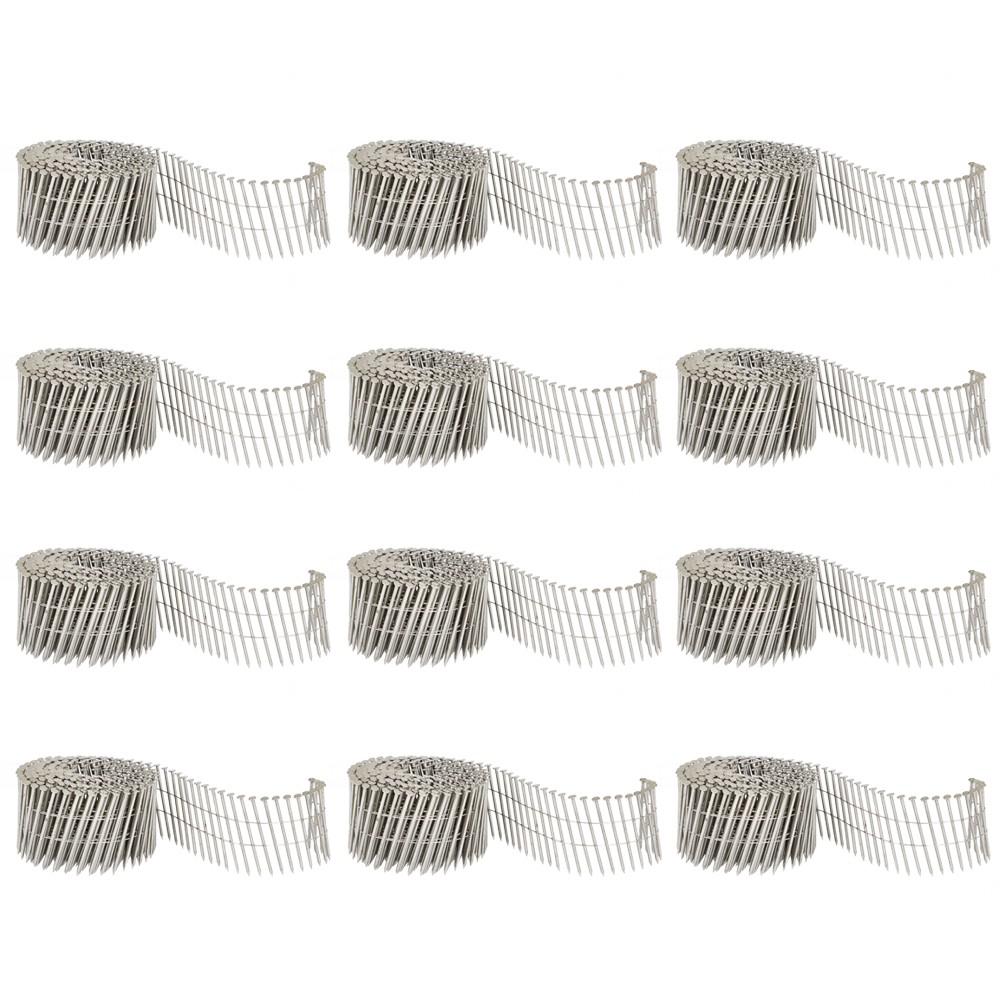 Siding Nail 2-1/2” × .09”15 Degree 3600Pcs Ring Shank Stainless Steel Wire Coil