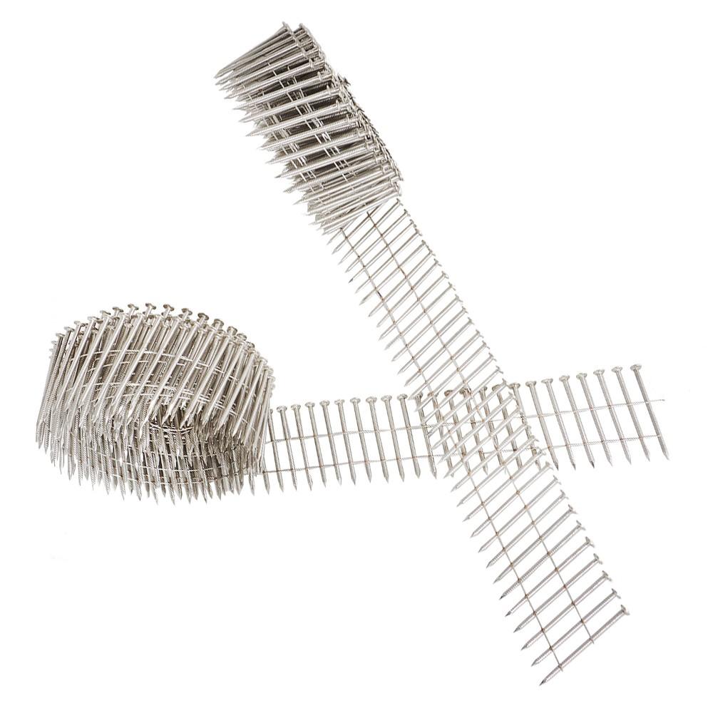 Siding Nail 2-1/2” × .09”15 Degree 3600Pcs Ring Shank Stainless Steel Wire Coil