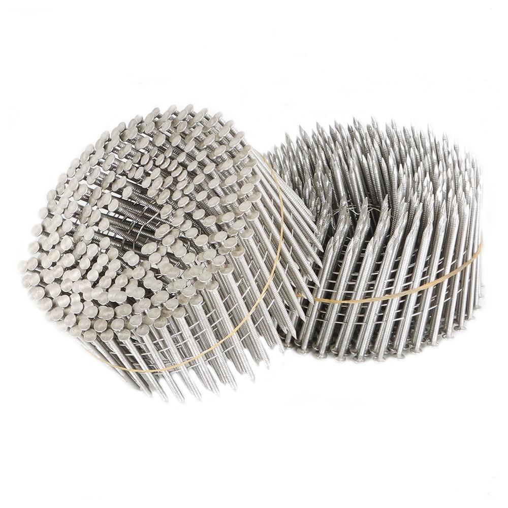 Siding Nail 2-1/2” × .09”15 Degree 3600Pcs Ring Shank Stainless Steel Wire Coil