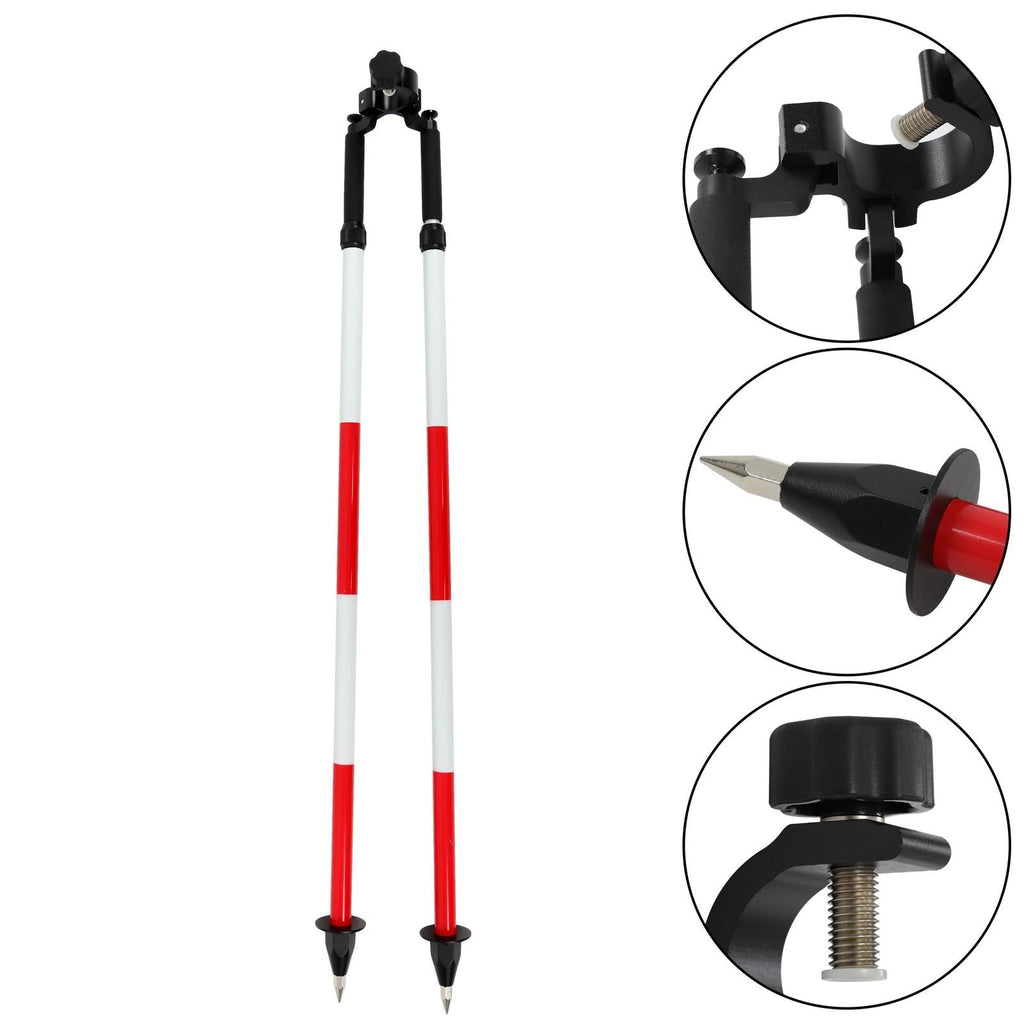 Aluminum Bipod w/Quick Thumb Release, Pole Saver Head for Surveying