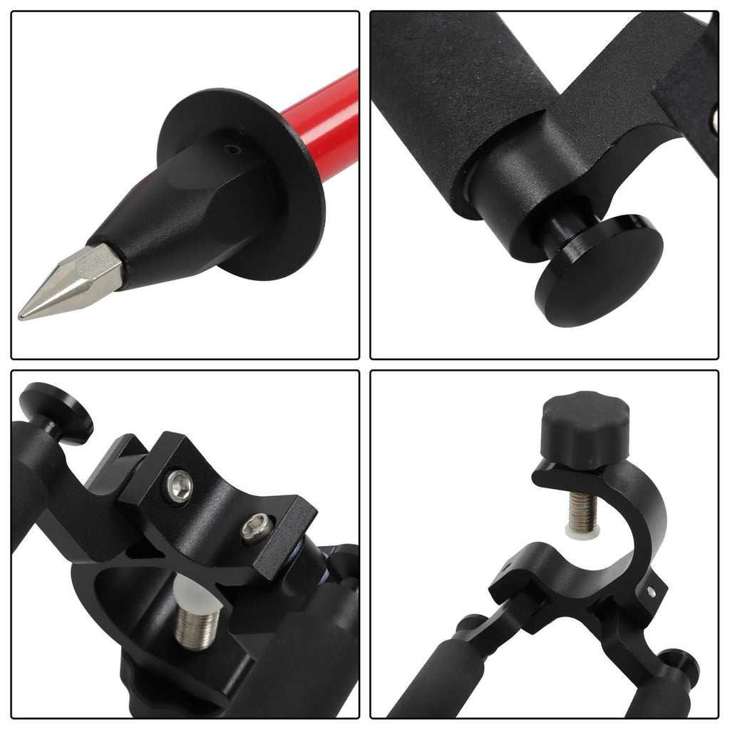 Aluminum Bipod w/Quick Thumb Release, Pole Saver Head for Surveying