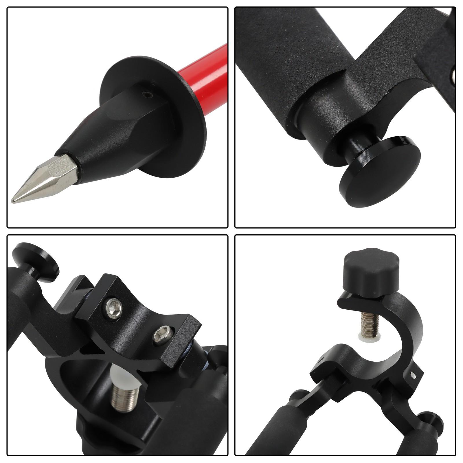 Aluminum Bipod w/Quick Thumb Release, Pole Saver Head for Surveying