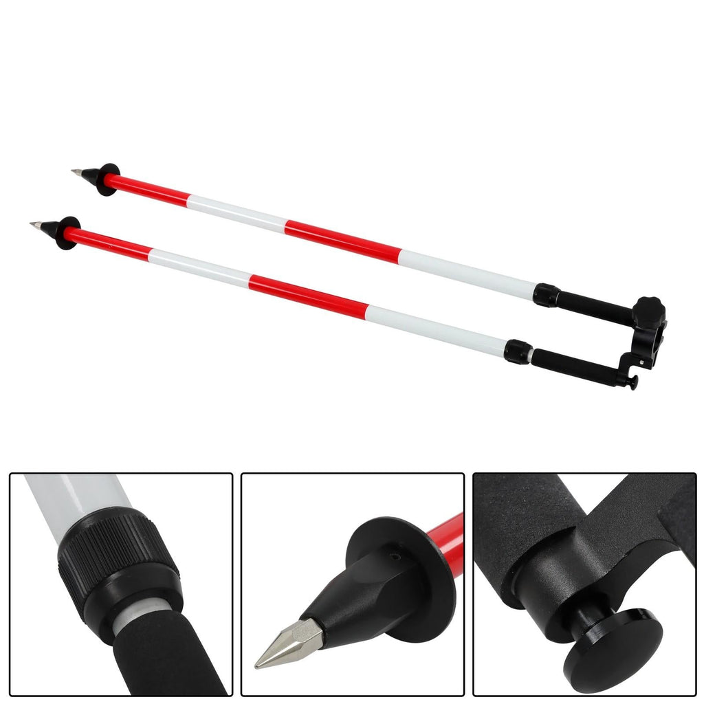 Aluminum Bipod w/Quick Thumb Release, Pole Saver Head for Surveying