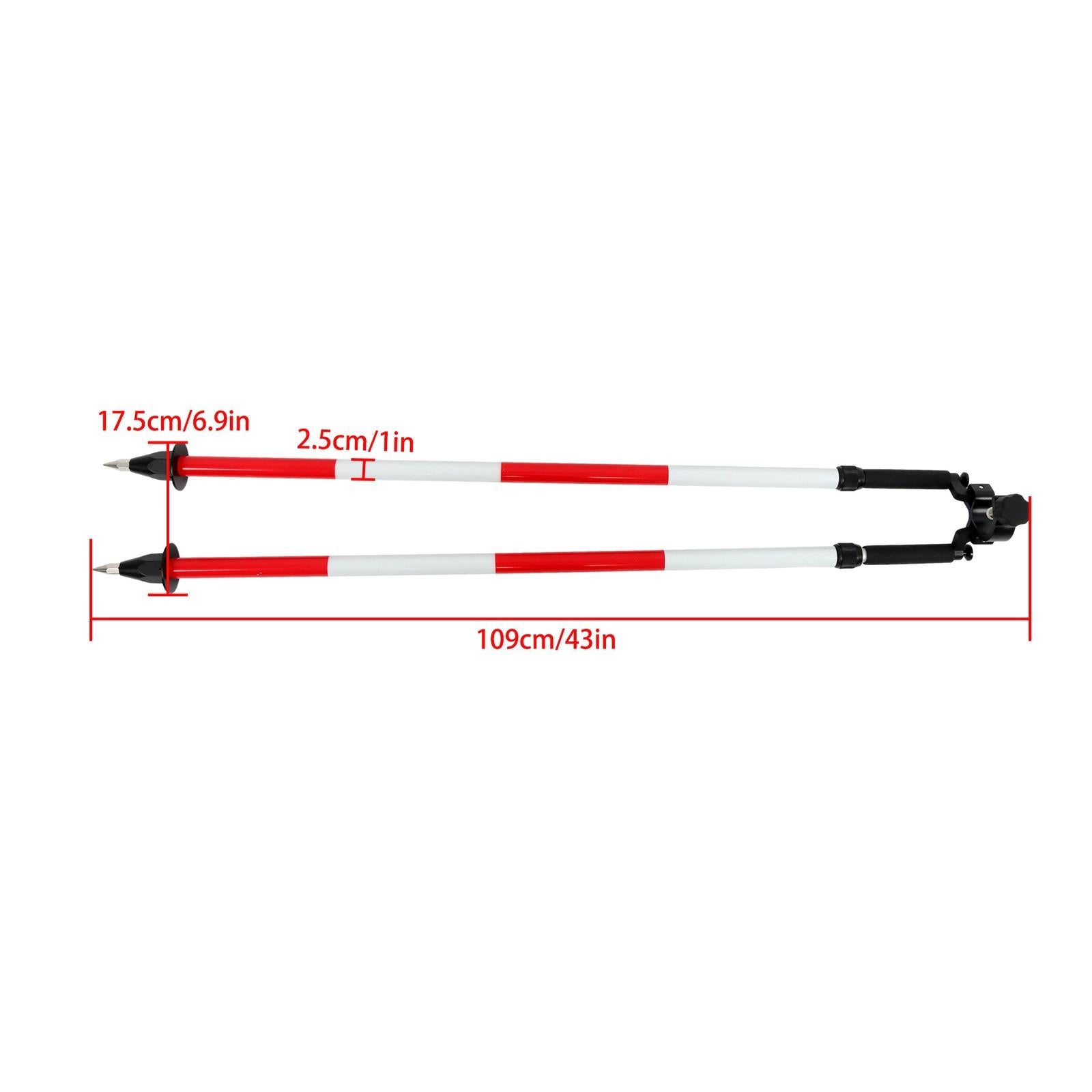Aluminum Bipod w/Quick Thumb Release, Pole Saver Head for Surveying