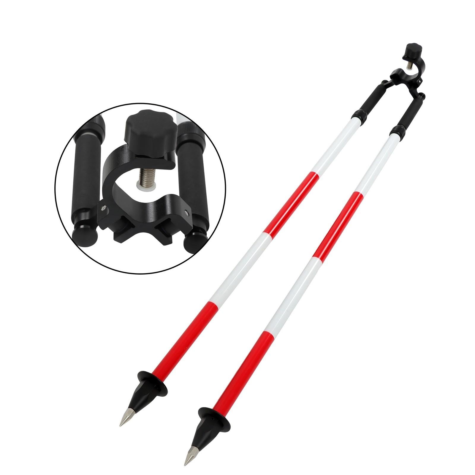 Aluminum Bipod w/Quick Thumb Release, Pole Saver Head for Surveying