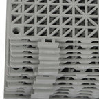 Interlocking Drainage Floor Mat 12"x 12" PVC Non-Slip Floor Tiles 55 Pack Gray