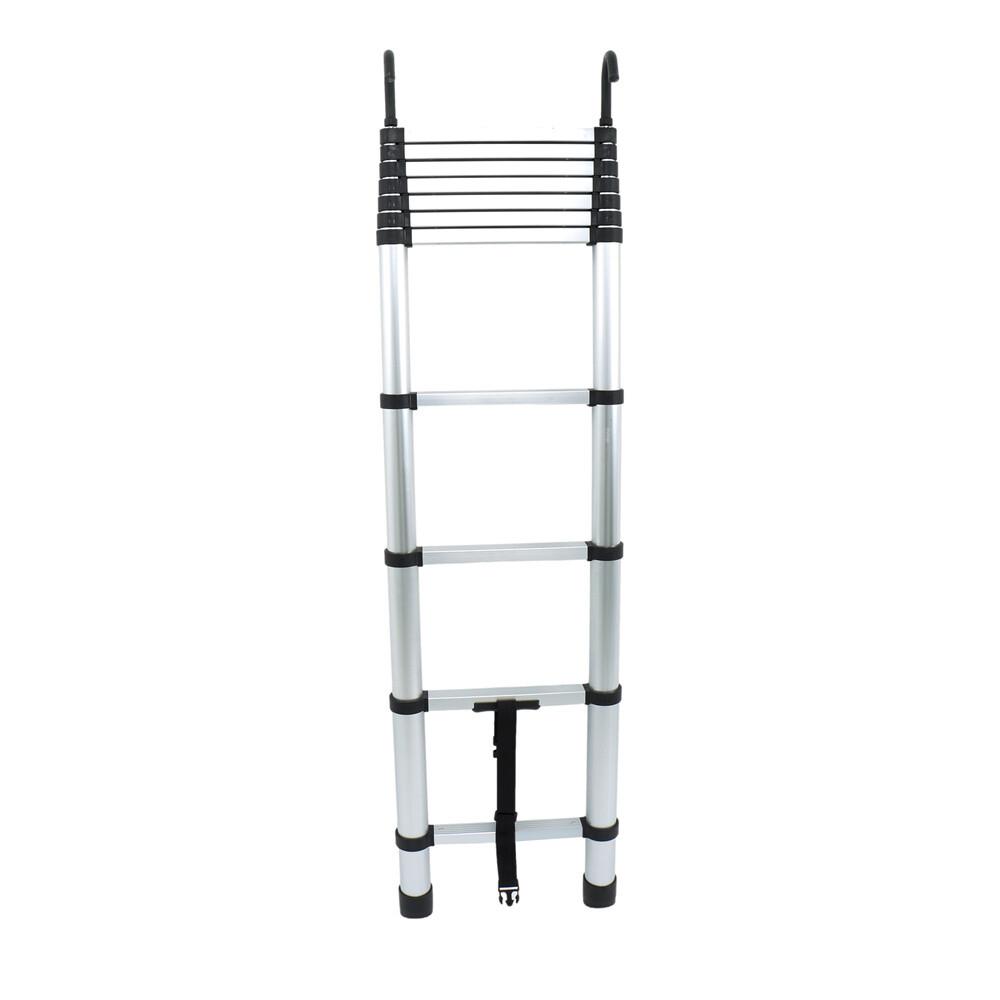 10.5 FT Telescoping Ladder Tall Ladder Folding Retractable Ladder W/ 2 Hooks