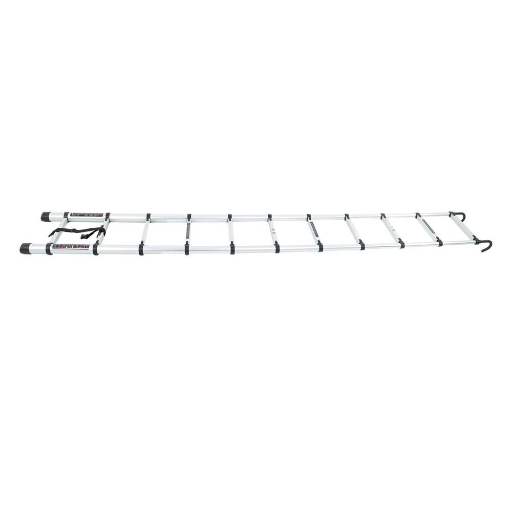 10.5 FT Telescoping Ladder Tall Ladder Folding Retractable Ladder W/ 2 Hooks
