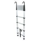 10.5 FT Telescoping Ladder Tall Ladder Folding Retractable Ladder W/ 2 Hooks