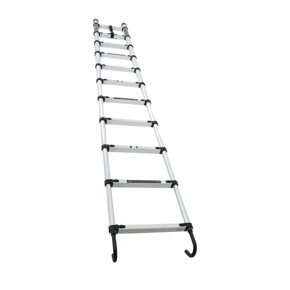 10.5 FT Telescoping Ladder Tall Ladder Folding Retractable Ladder W/ 2 Hooks