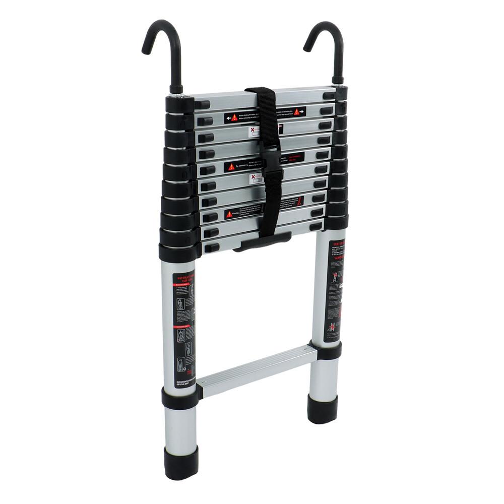 10.5 FT Telescoping Ladder Tall Ladder Folding Retractable Ladder W/ 2 Hooks