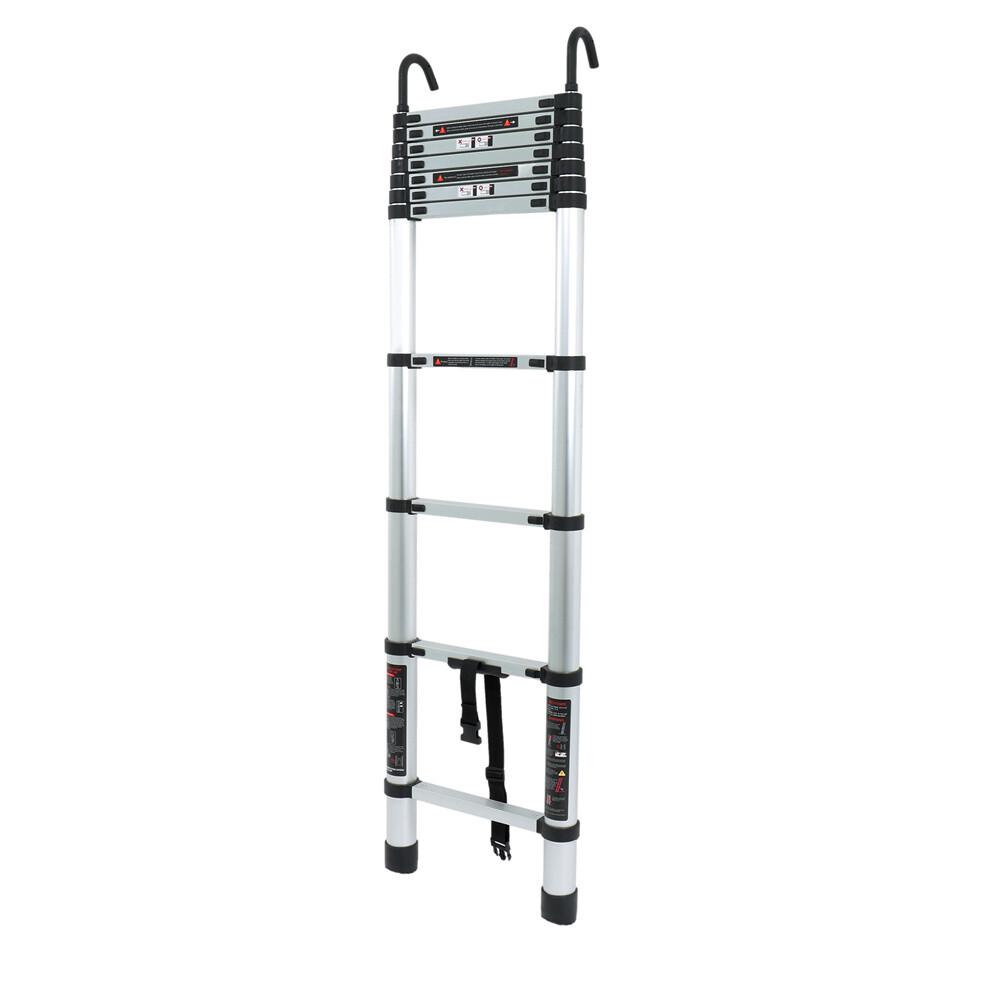 10.5 FT Telescoping Ladder Tall Ladder Folding Retractable Ladder W/ 2 Hooks