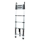 10.5 FT Telescoping Ladder Tall Ladder Folding Retractable Ladder W/ 2 Hooks