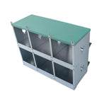 Heavy-Duty Chicken Nest Boxes - 6 Compartment Metal Poultry Nest Box Wall Mount
