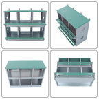 Heavy-Duty Chicken Nest Boxes - 6 Compartment Metal Poultry Nest Box Wall Mount