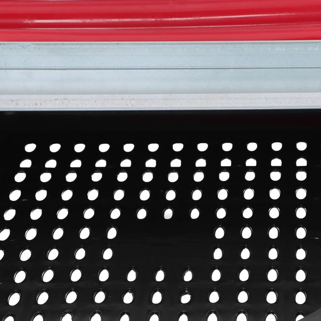 Red Chicken Egg Laying Box With Lid Cover Chicken Nesting Box Coop Metal 4- Hole