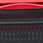 Red Chicken Egg Laying Box With Lid Cover Chicken Nesting Box Coop Metal 4- Hole