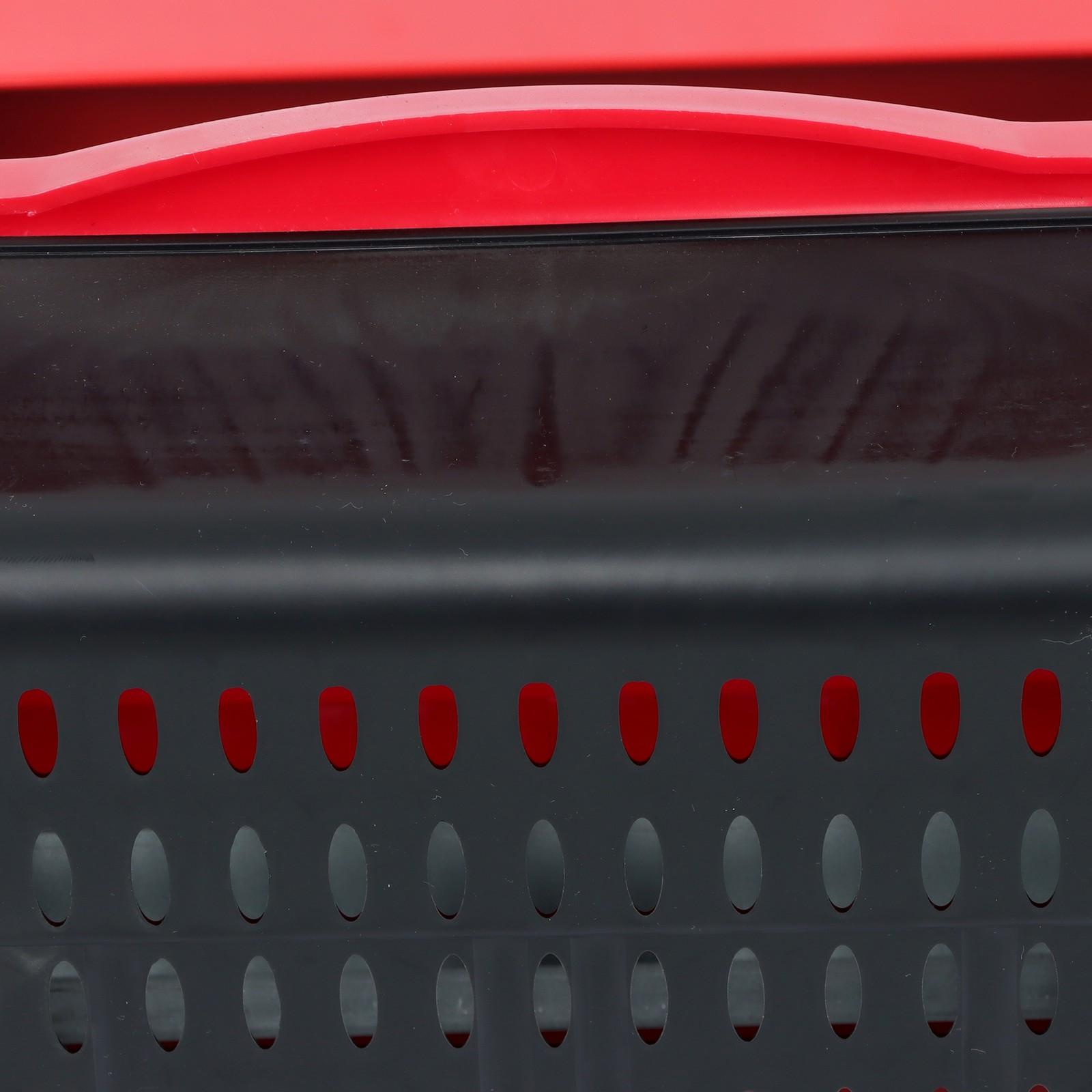 Red Chicken Egg Laying Box With Lid Cover Chicken Nesting Box Coop Metal 4- Hole