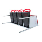 Red Chicken Egg Laying Box With Lid Cover Chicken Nesting Box Coop Metal 4- Hole