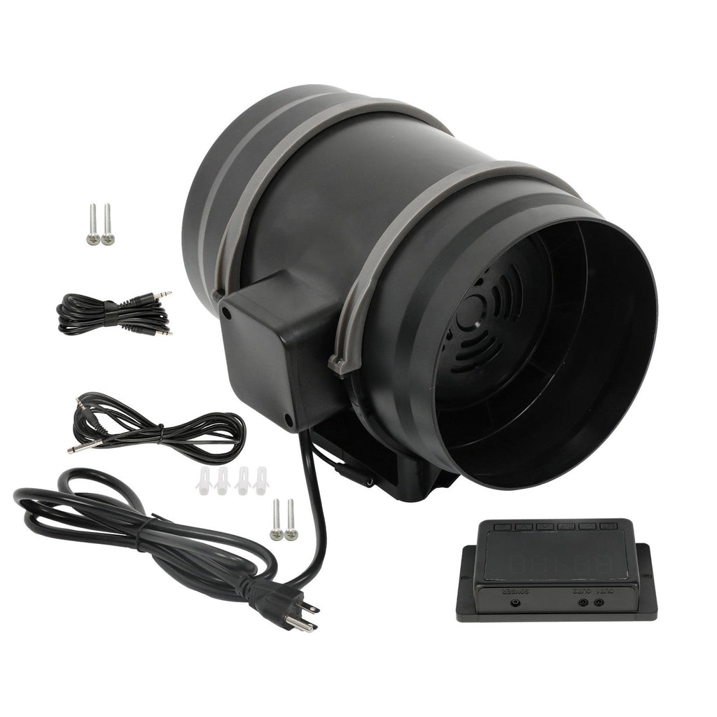 Inline Duct Fan Plastic ABS 8 Inch 807CFM for Heating Cooling, Grow Tents