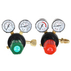 Dual Welding Gas Gauges Oxygen (CGA-540) and Acetylene (CGA-510) Regulat 2 Piece