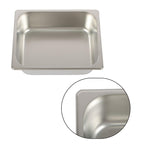 Durable 1/2 Size Catering Pans Set, 8 Pack 4" Deep, Stainless with Covers