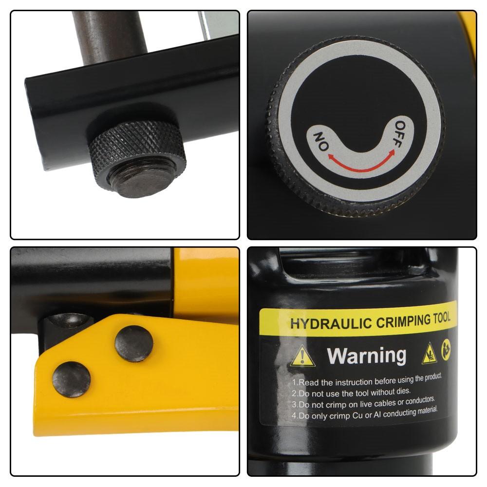 2 Pack With 11 Crimper Dies Hydraulic Crimper Battery Cable Crimping Tool 16 Ton