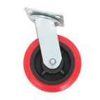 4 Pack 6 Inch Heavy Duty Swivel Caster Wheels Polyurethane 4000Lbs Load Capacity