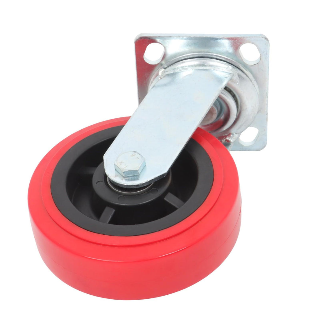 4 Pack 6 Inch Heavy Duty Swivel Caster Wheels Polyurethane 4000Lbs Load Capacity