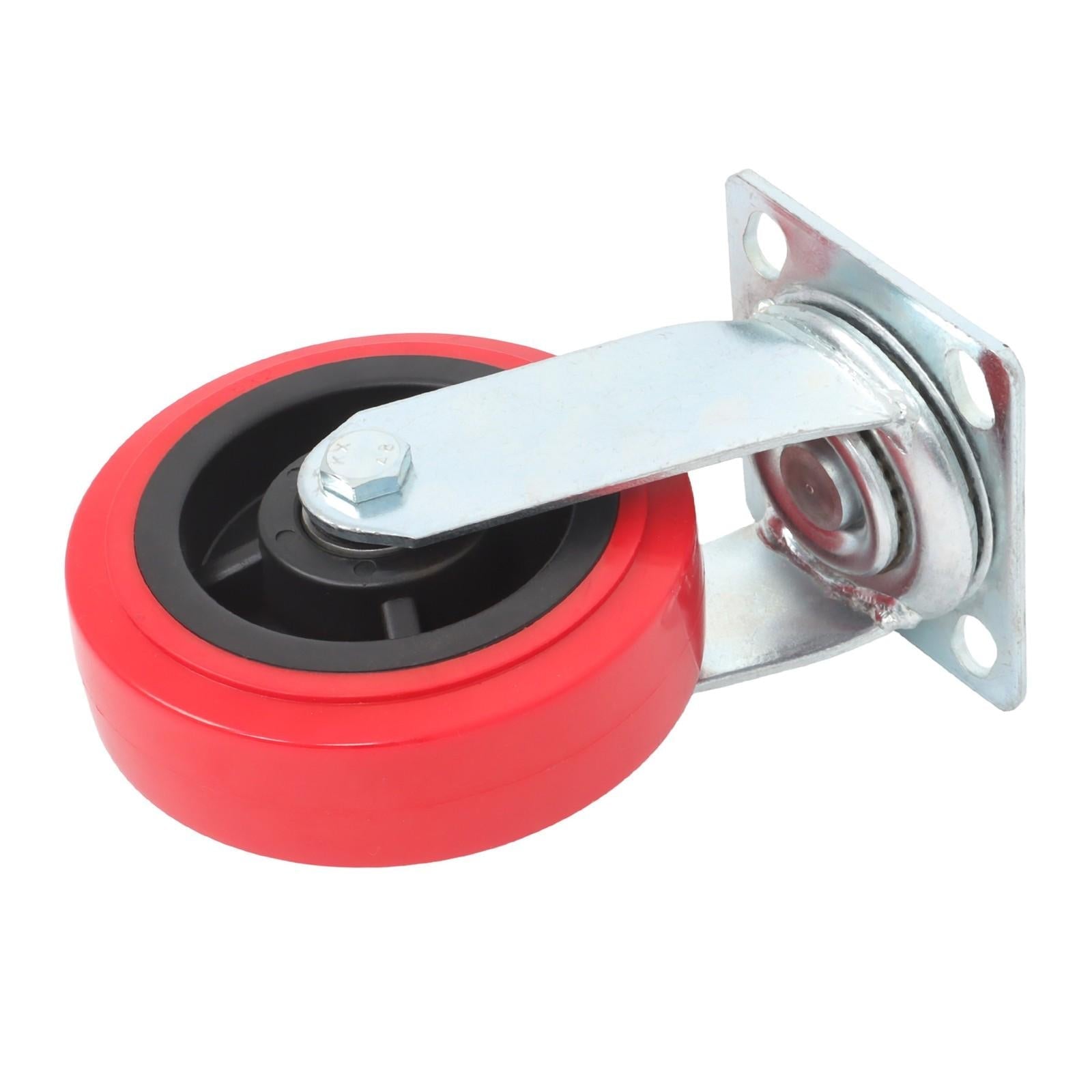 4 Pack 6 Inch Heavy Duty Swivel Caster Wheels Polyurethane 4000Lbs Load Capacity