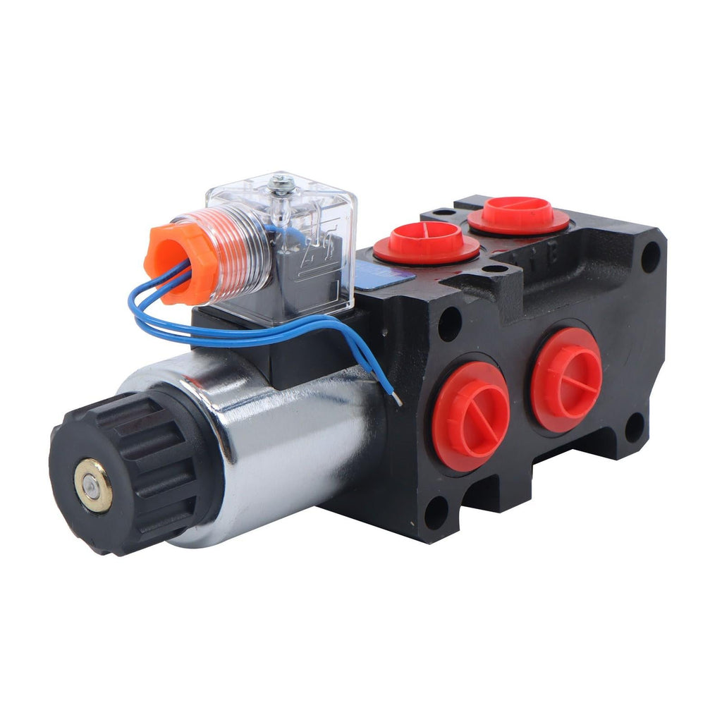 #10 SAE 6 Port 12V DC Hydraulic Solenoid Selector Diverter Valve 3Plug 13GPM