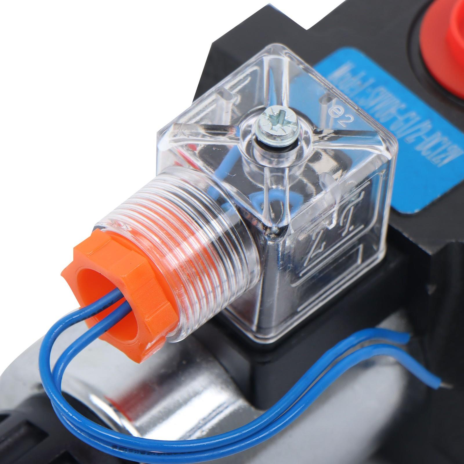 #10 SAE 6 Port 12V DC Hydraulic Solenoid Selector Diverter Valve 3Plug 13GPM